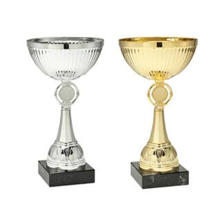 Integraal plastic Kapper B065 Beker zilver of goud - Bekers Medailles