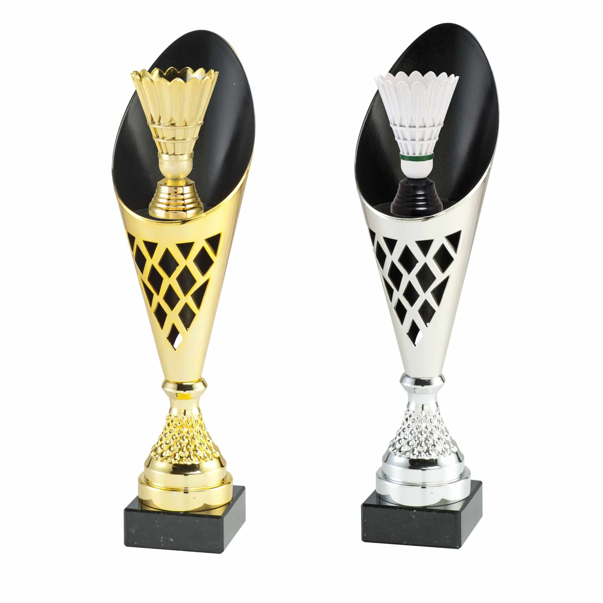 L018 Luxe Gouden of Zilveren Beker Badminton