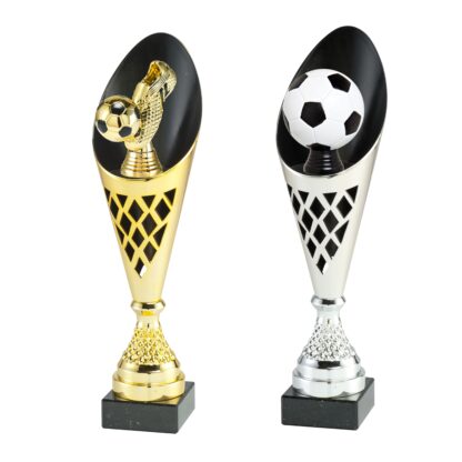 L018 Luxe Gouden of Zilveren Beker Voetbal
