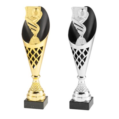 L019 Luxe Gouden of Zilveren Beker met Handbal topstuk FF
