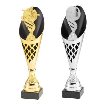 L019 Luxe Gouden of Zilveren Beker met Voetbal topstuk FF