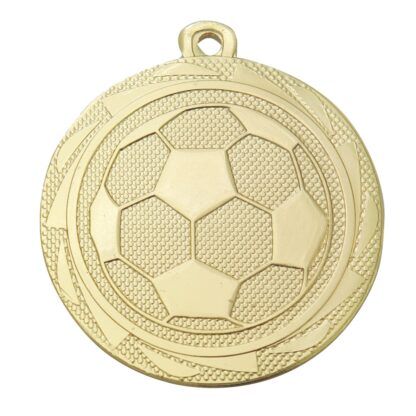 M008 gouden Voetbalmedaille met labeltekst